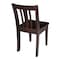International Concepts Rectangle Set of 2 San Remo Juvenile Chairs, 13.2 in W, 16 in L, 26 in H, Wood, Rich Mocha CC15-105P - alternate 4